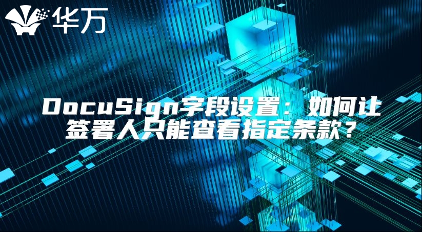 DocuSign字段設置：如何讓簽署人只能查看指定條款？