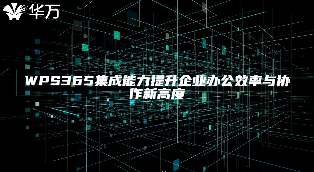 WPS365集成能力提升企業(yè)辦公效率與協(xié)作新高度