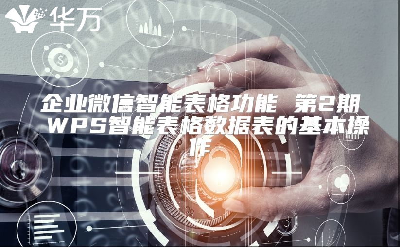 企業微信智能表格功能 第2期 WPS智能表格數據表的基本操作